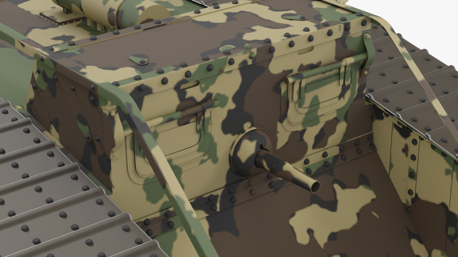 3D Tank MK 4 Male Camouflage Color