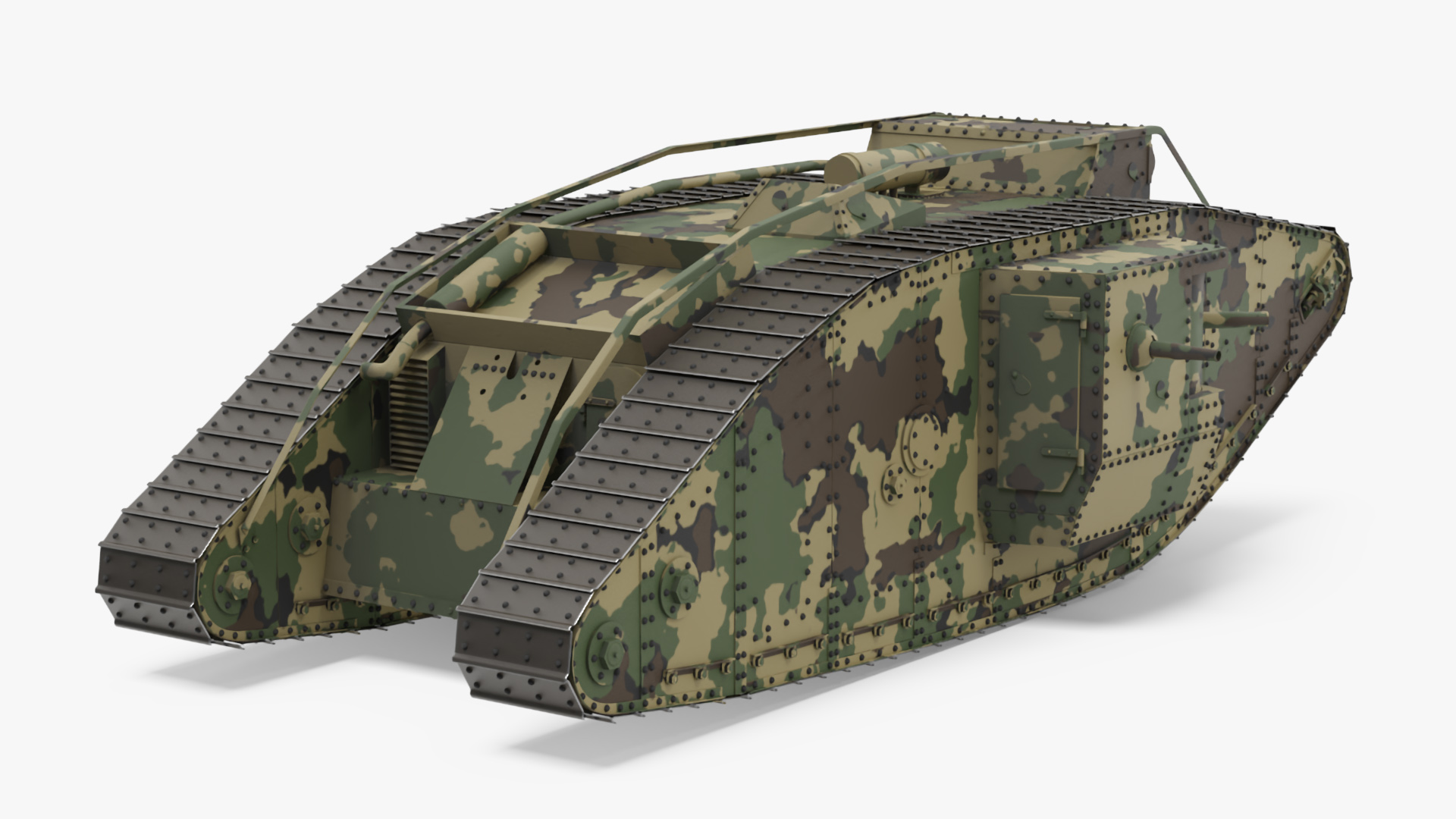 3D Tank MK 4 Male Camouflage Color