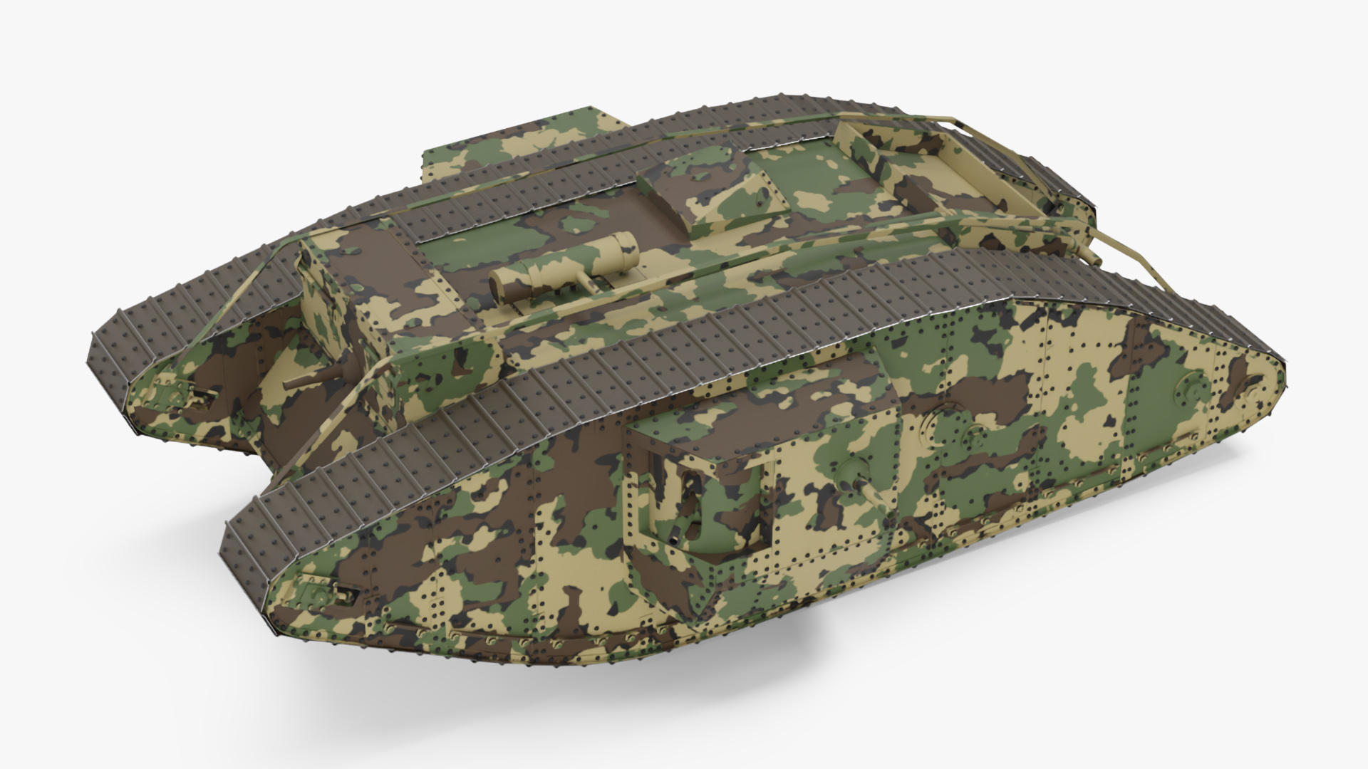 3D Tank MK 4 Male Camouflage Color