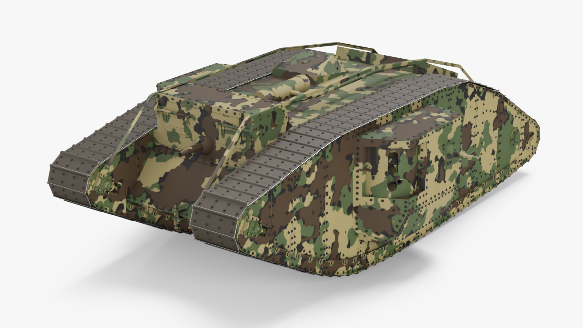 3D Tank MK 4 Male Camouflage Color