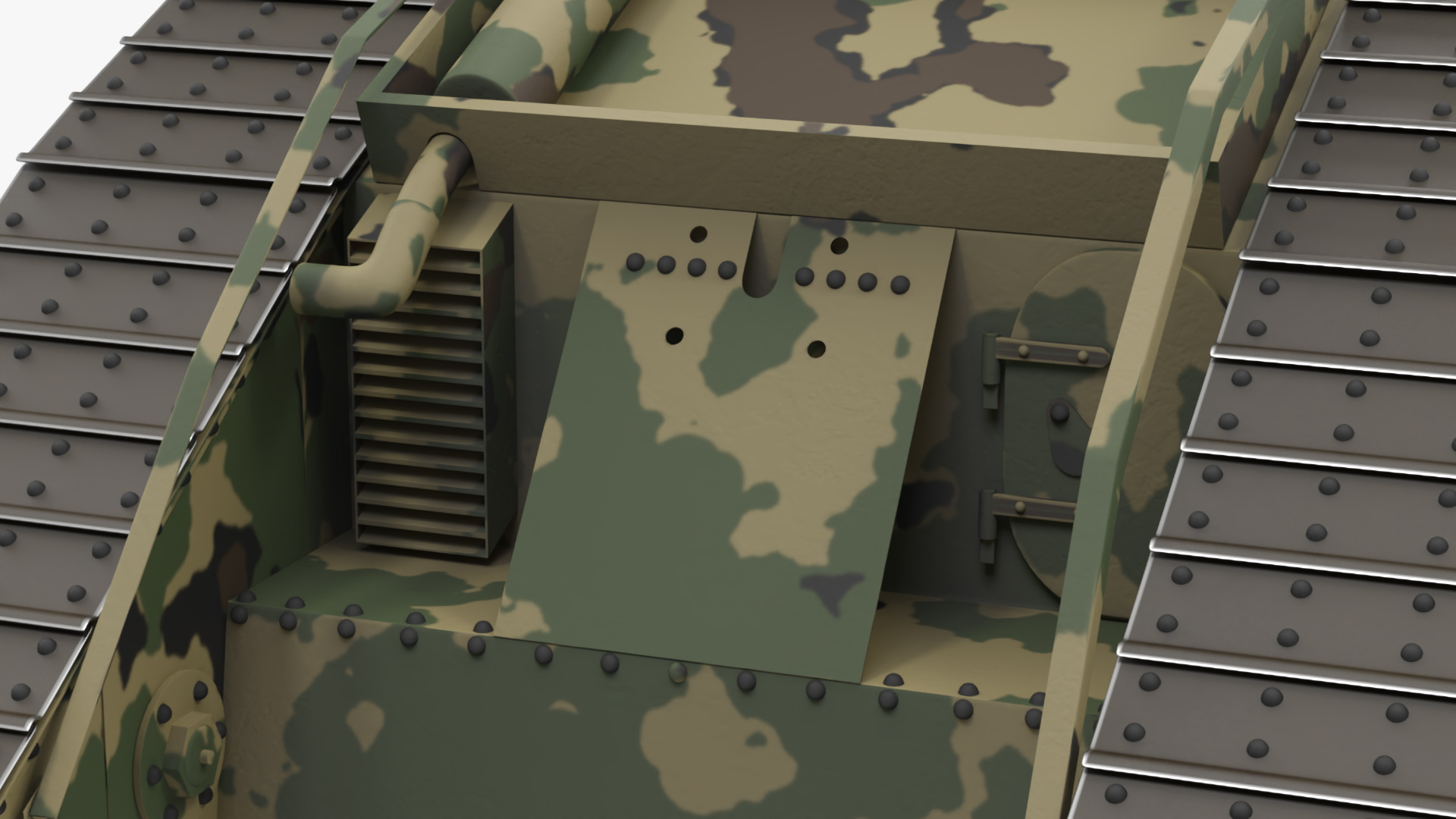 3D Tank MK 4 Male Camouflage Color