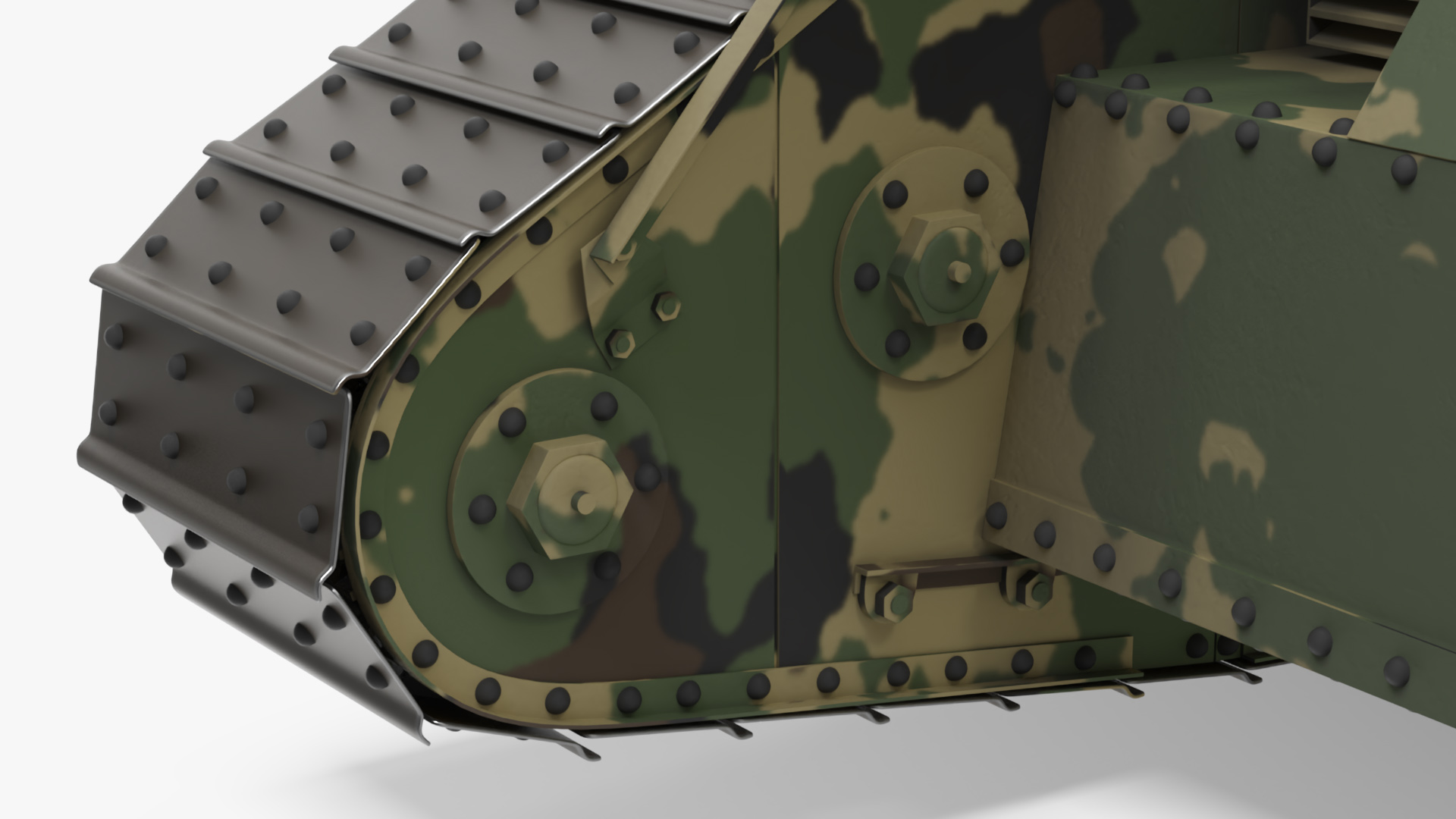 3D Tank MK 4 Male Camouflage Color