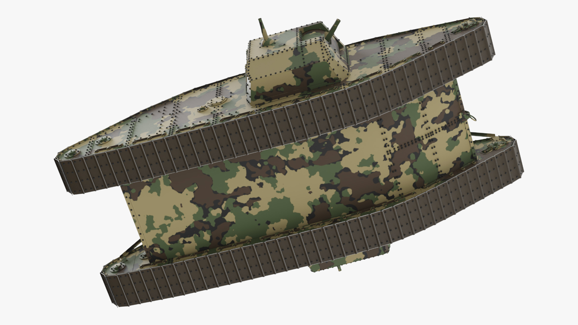 3D Tank MK 4 Male Camouflage Color