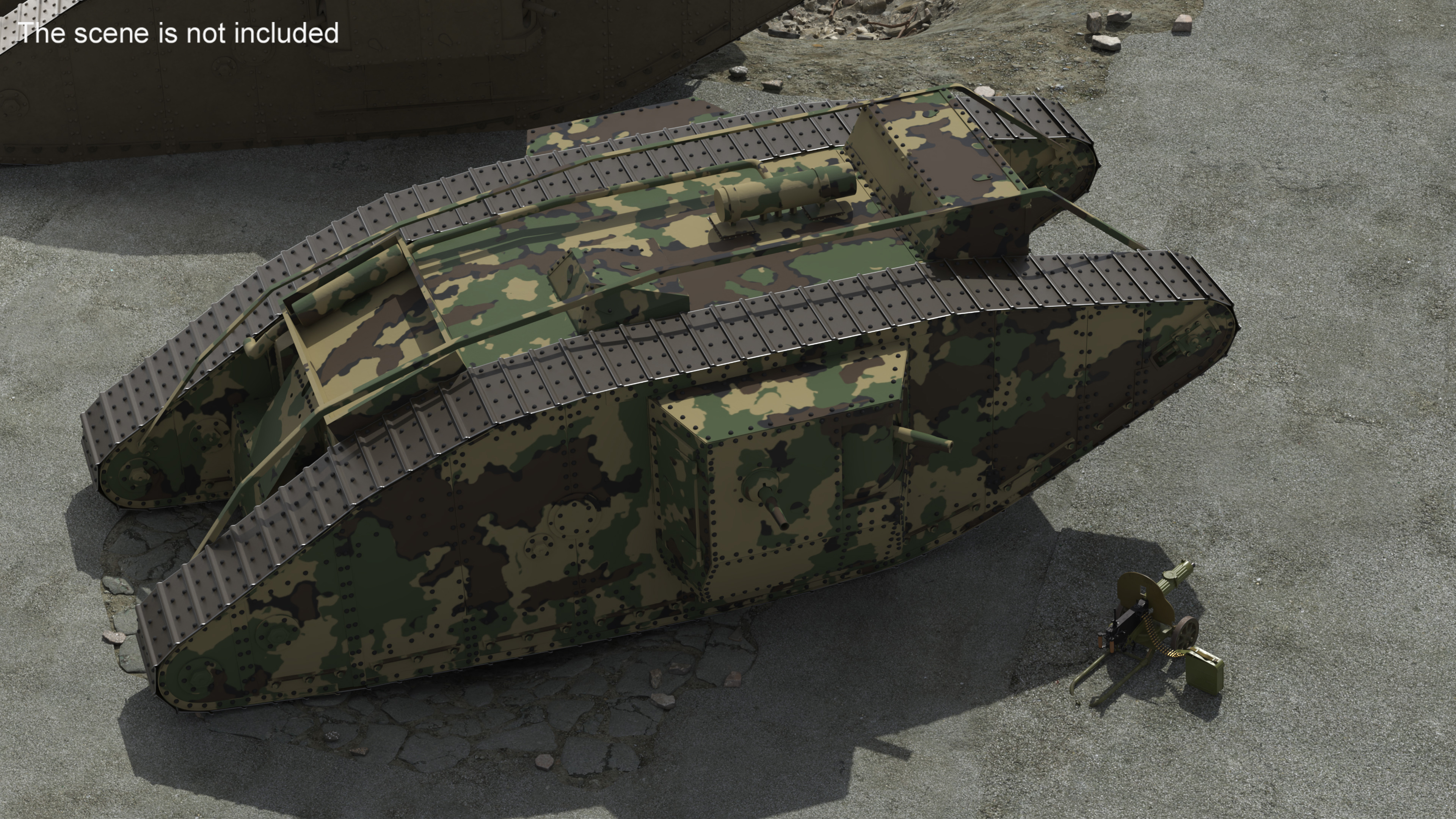 3D Tank MK 4 Male Camouflage Color