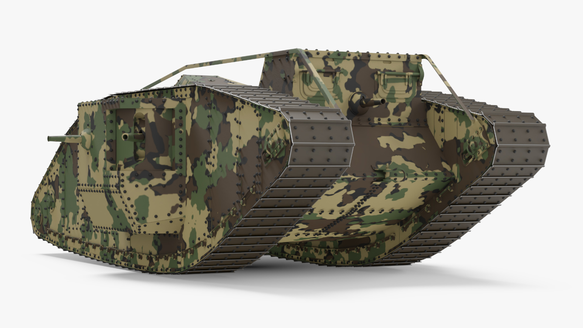 3D Tank MK 4 Male Camouflage Color