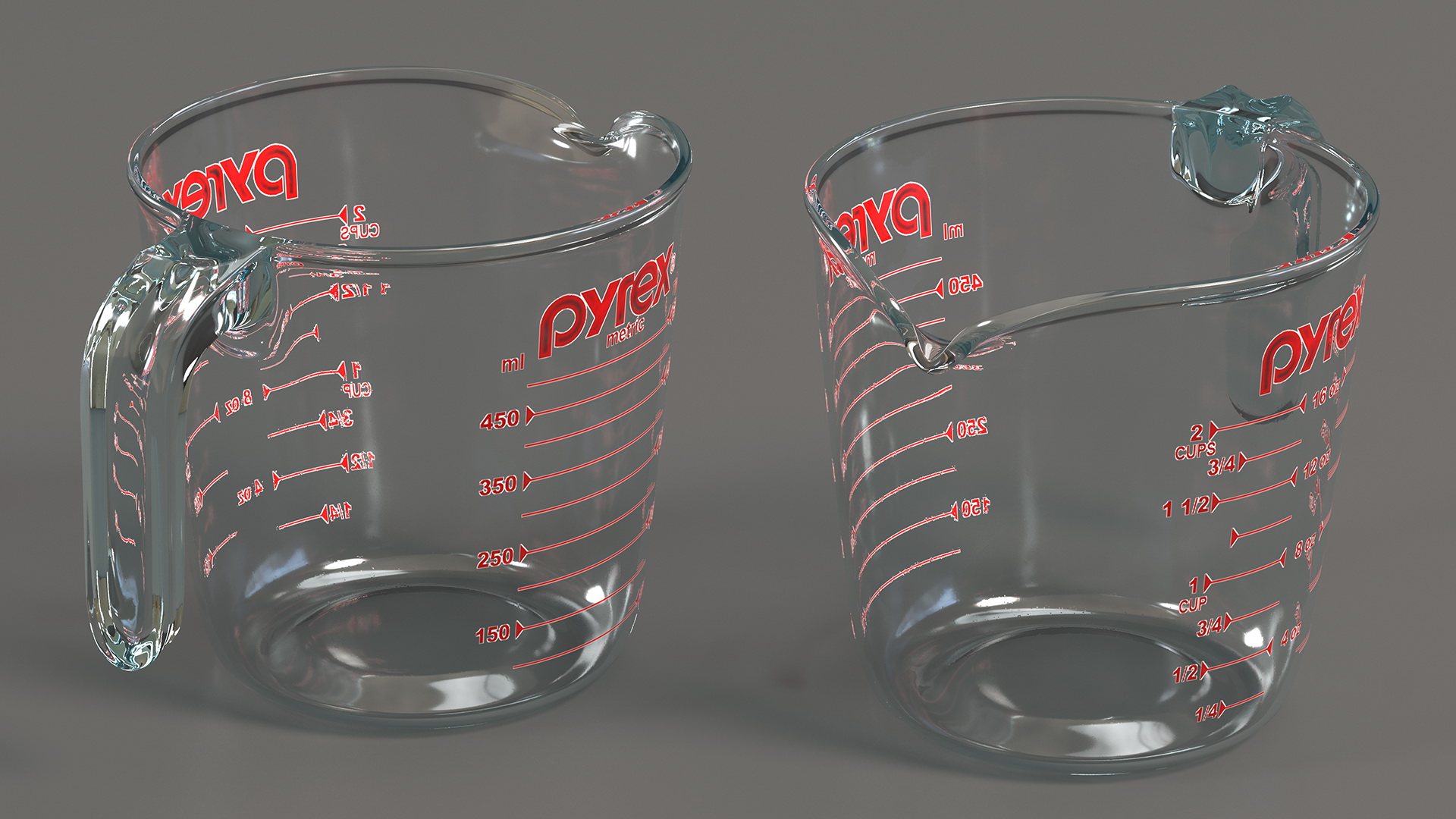 3D model Glass Measuring Cup 500ml