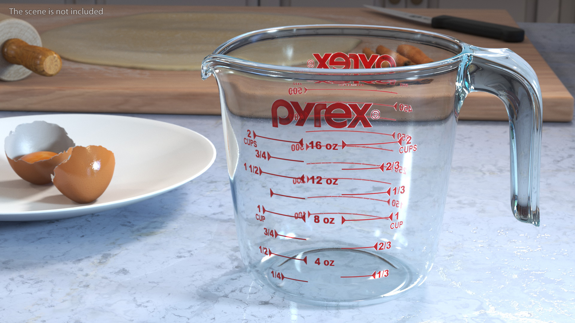 3D model Glass Measuring Cup 500ml