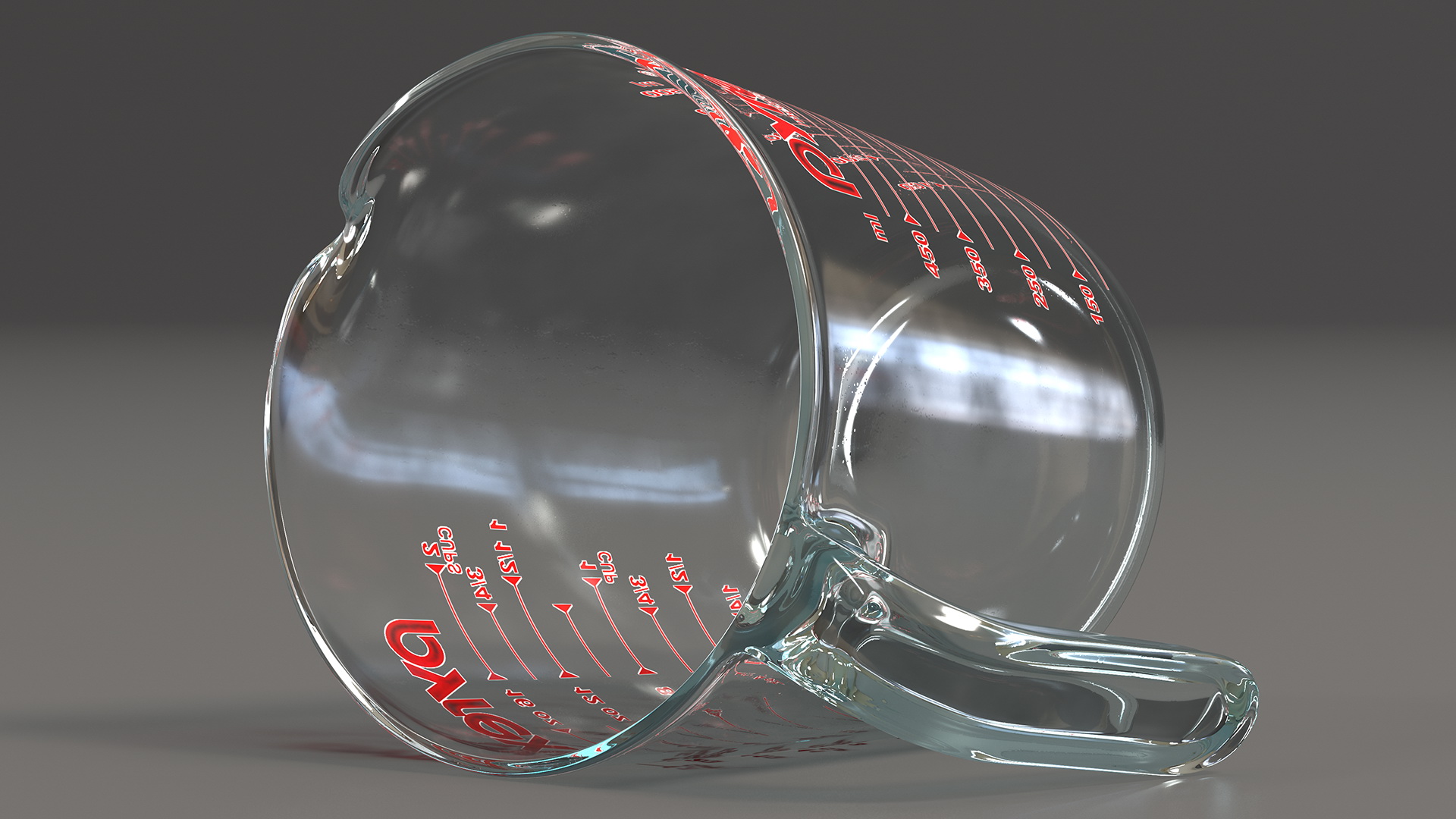 3D model Glass Measuring Cup 500ml