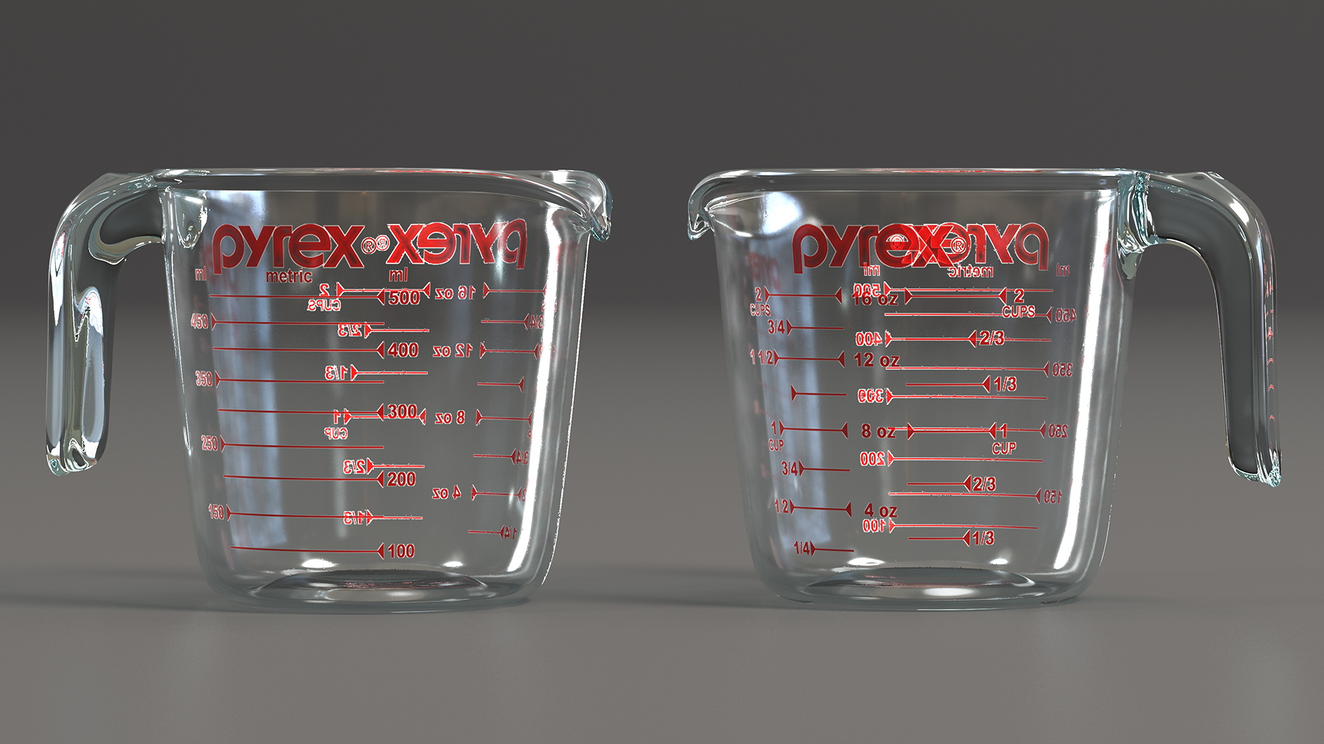 3D model Glass Measuring Cup 500ml