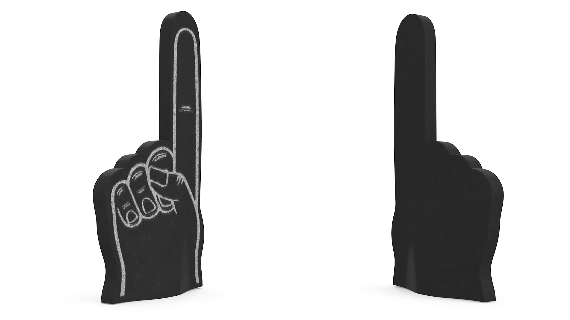 3D model Foam Hand Black