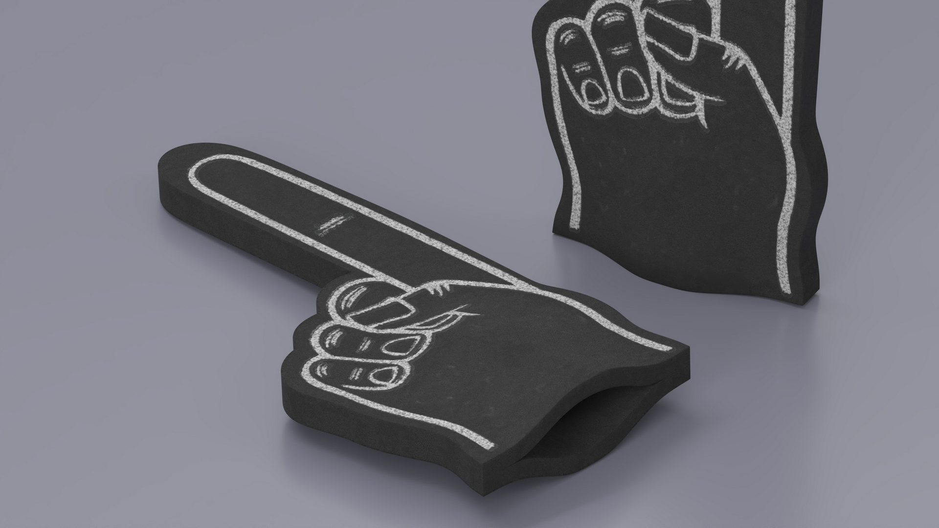 3D model Foam Hand Black