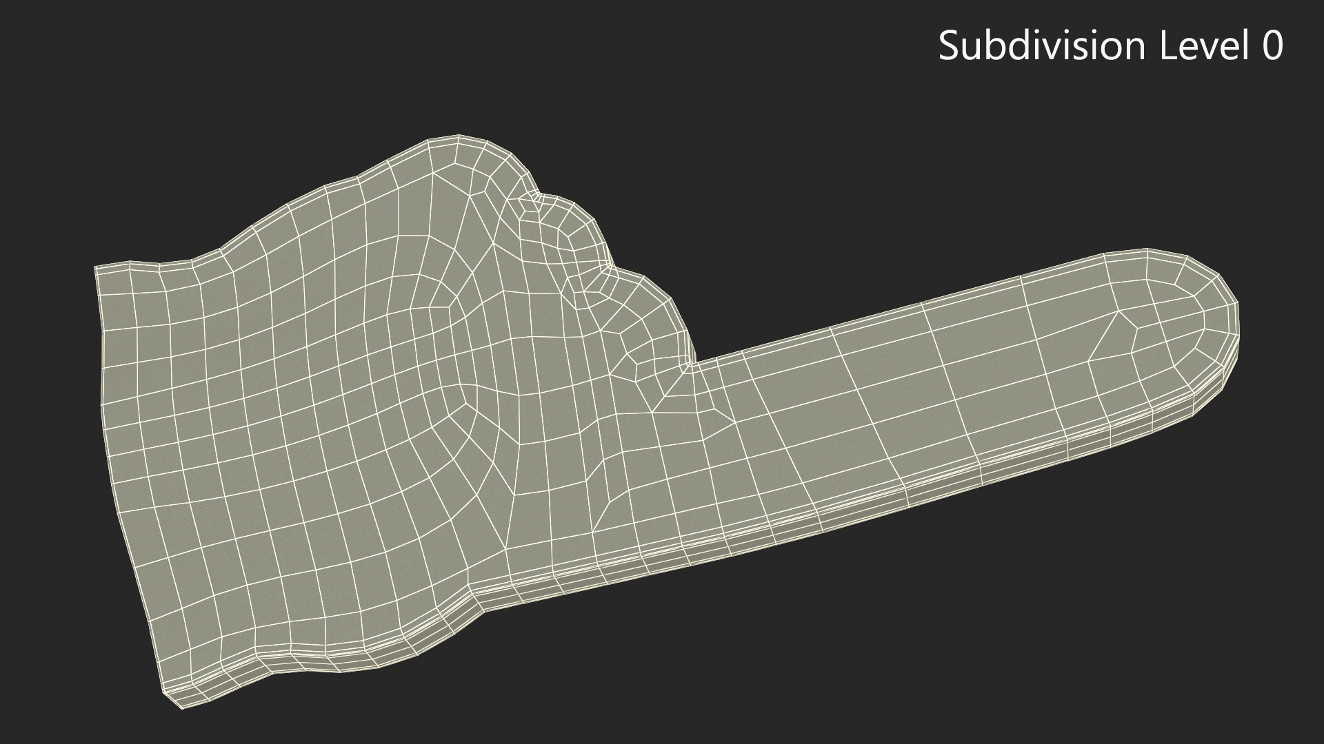3D model Foam Hand Black