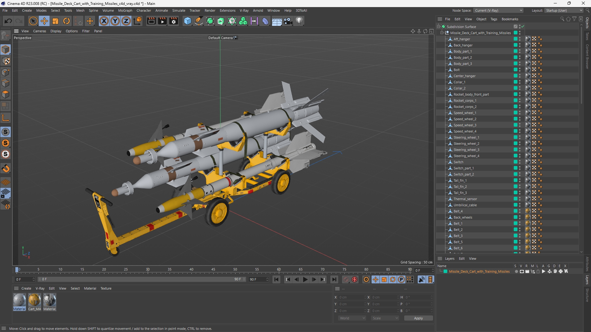 Missile Deck Cart with Training Missiles - view 12