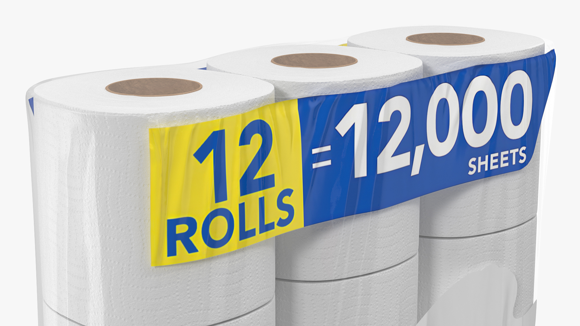 3D Toilet Paper Pack 12 Rolls