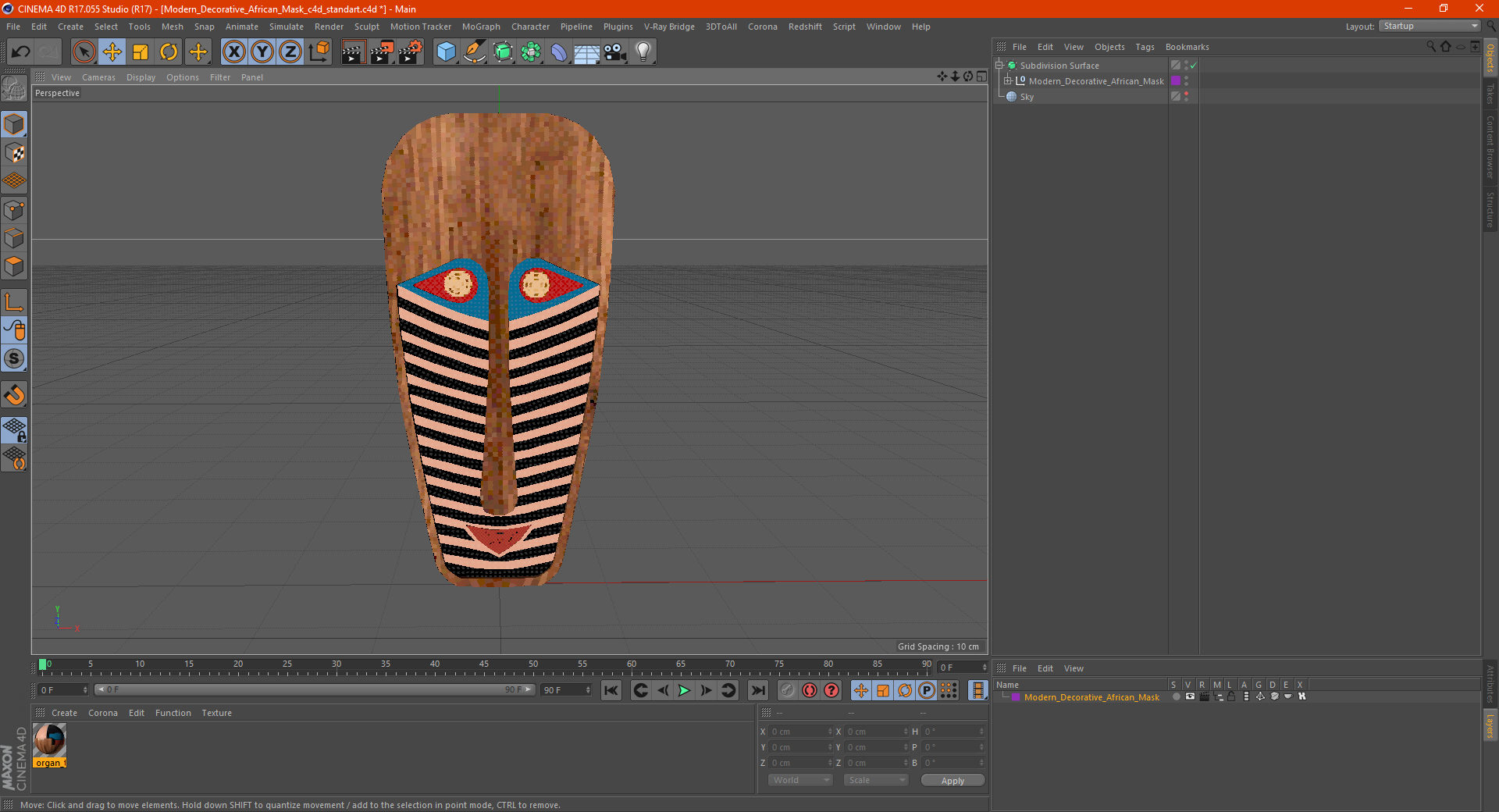 3D model Modern Decorative African Mask