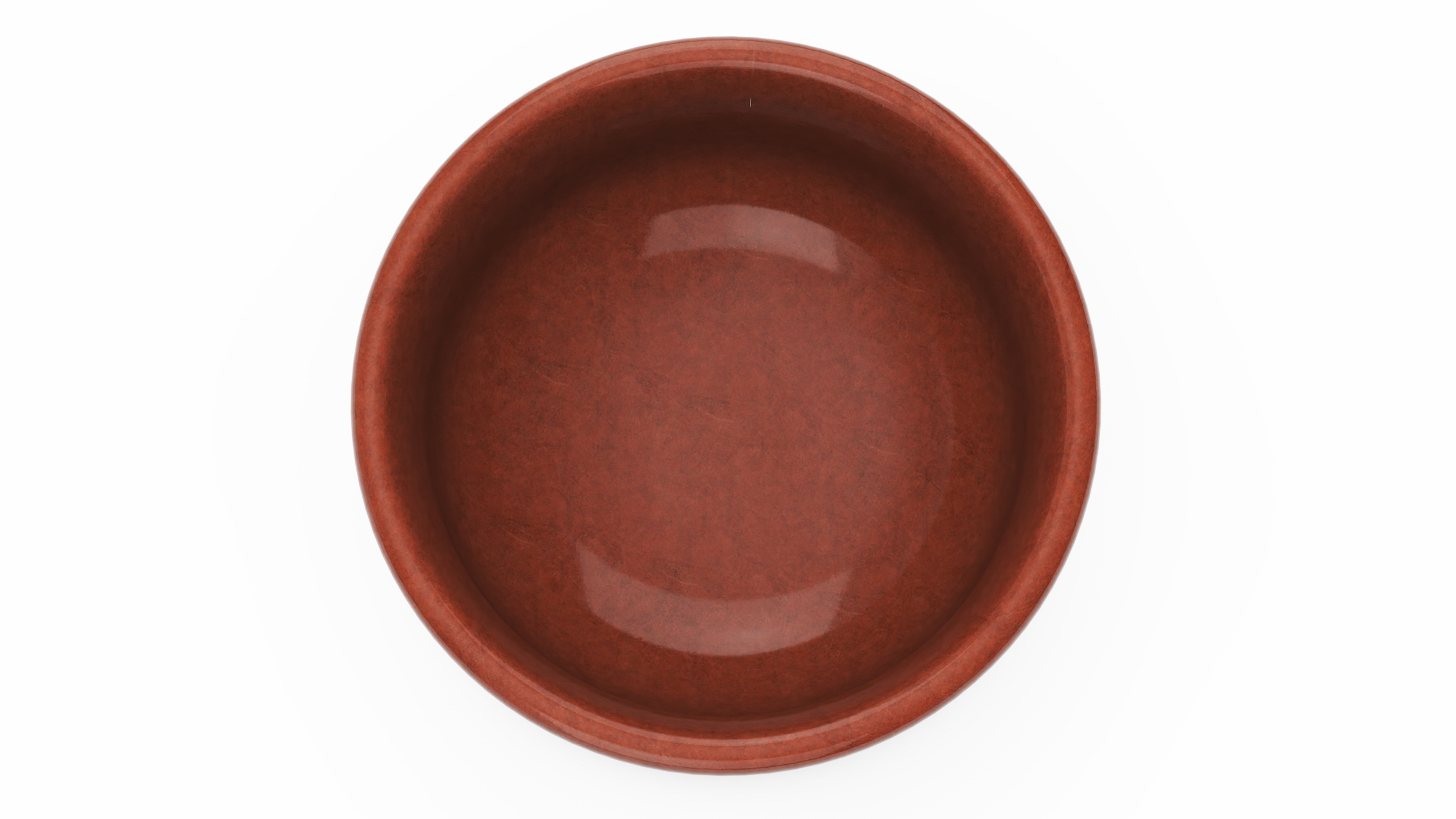 3D Round Brown Bowl