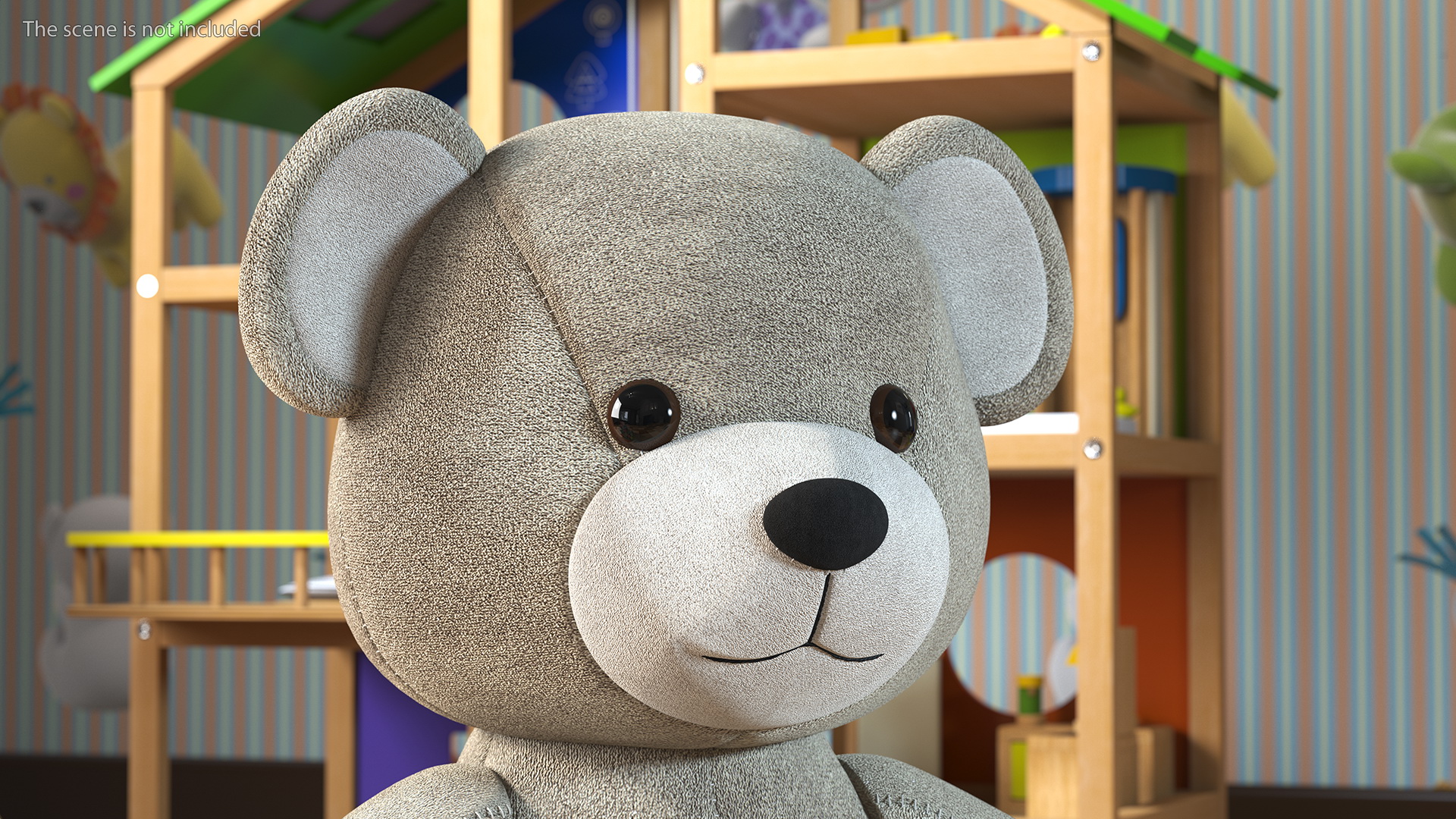 3D model Teddy Bear Light Color Sitting