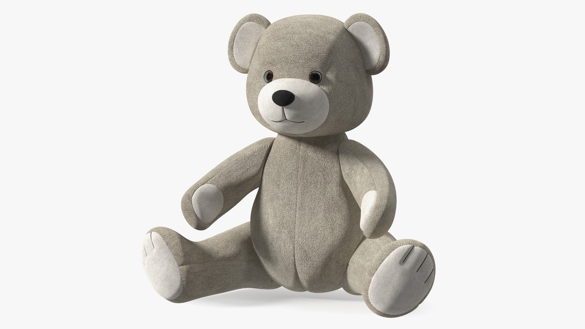 3D model Teddy Bear Light Color Sitting