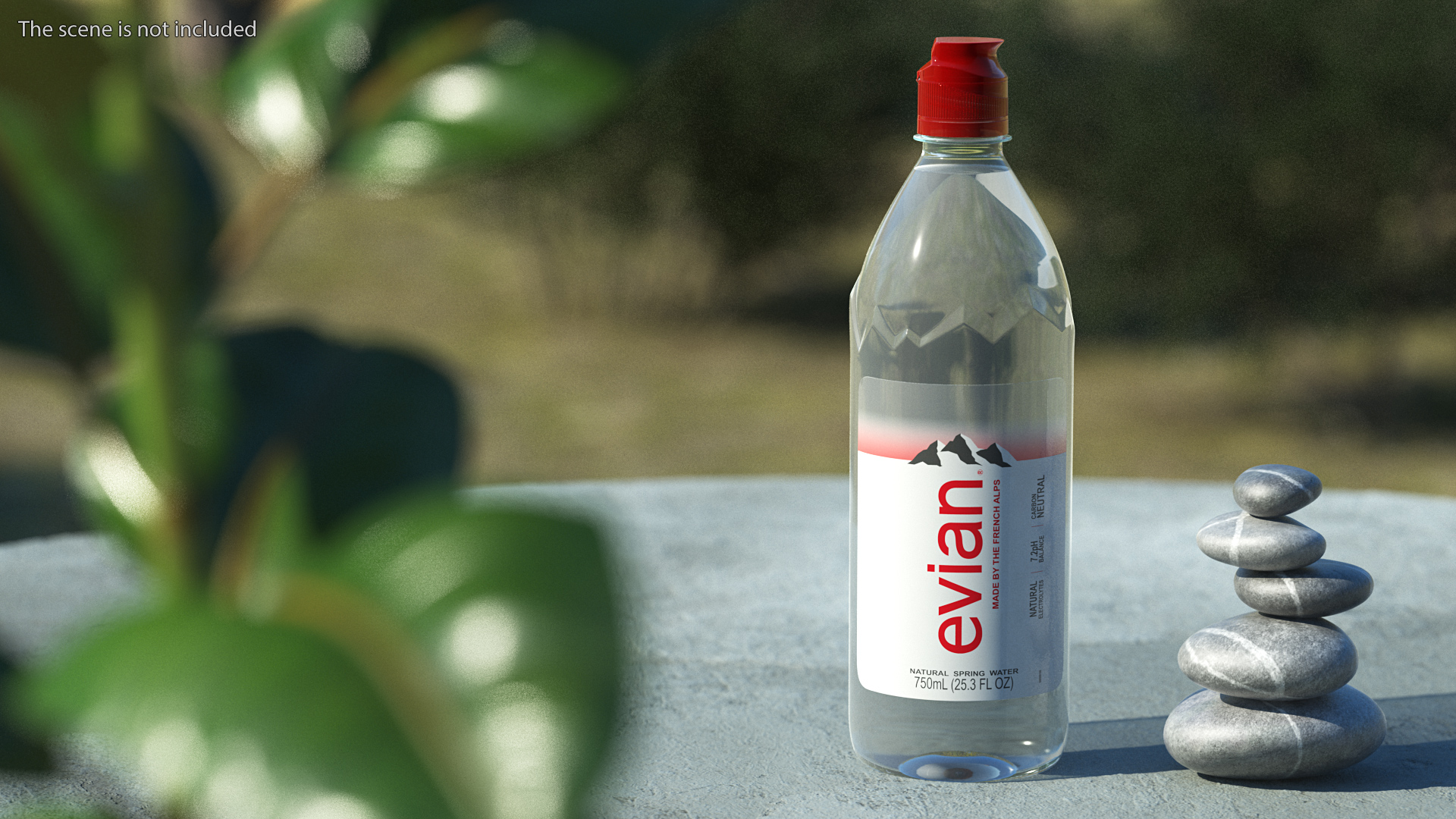 Evian Water 750ml Plastic Bottle 3D