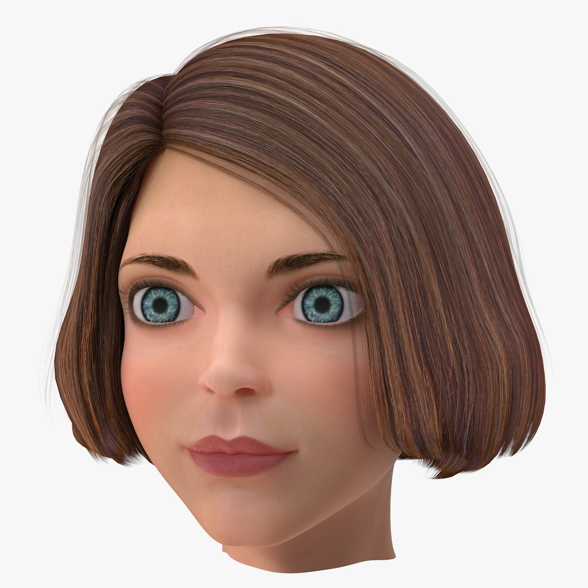 Cartoon Young Girl Head