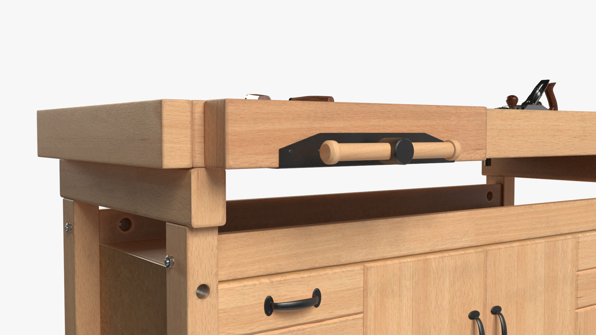 3D Aspen Workbench with Tools and Sawdust model
