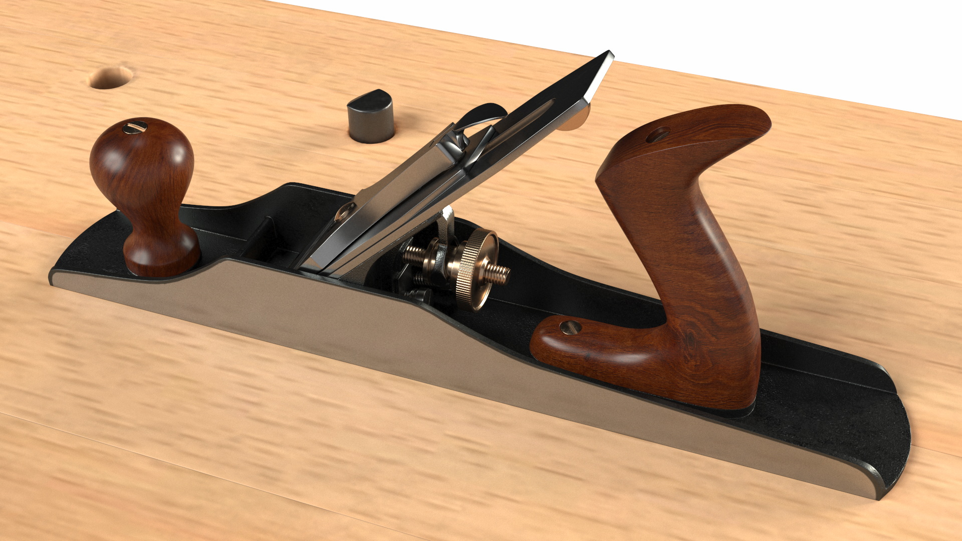 3D Aspen Workbench with Tools and Sawdust model