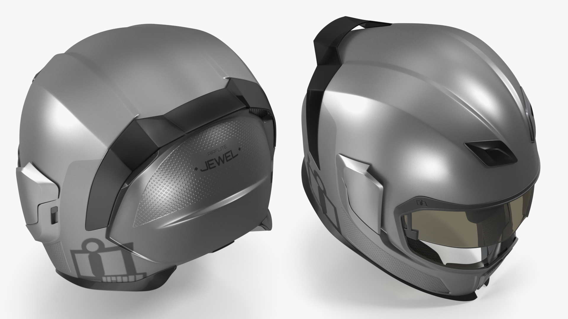 3D Bike Racing Helmet Grey model