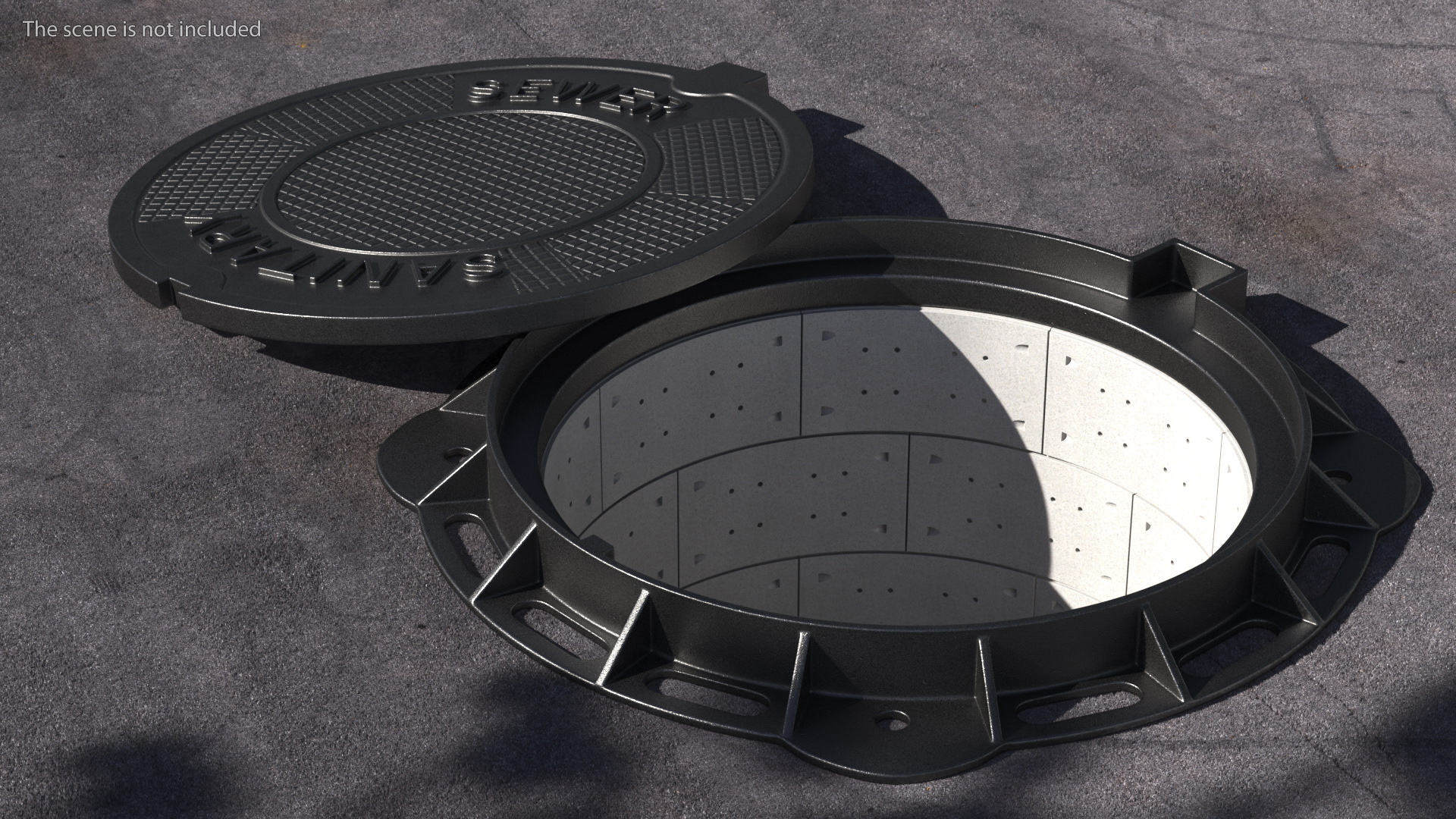 Iron Manhole Cover New 3D