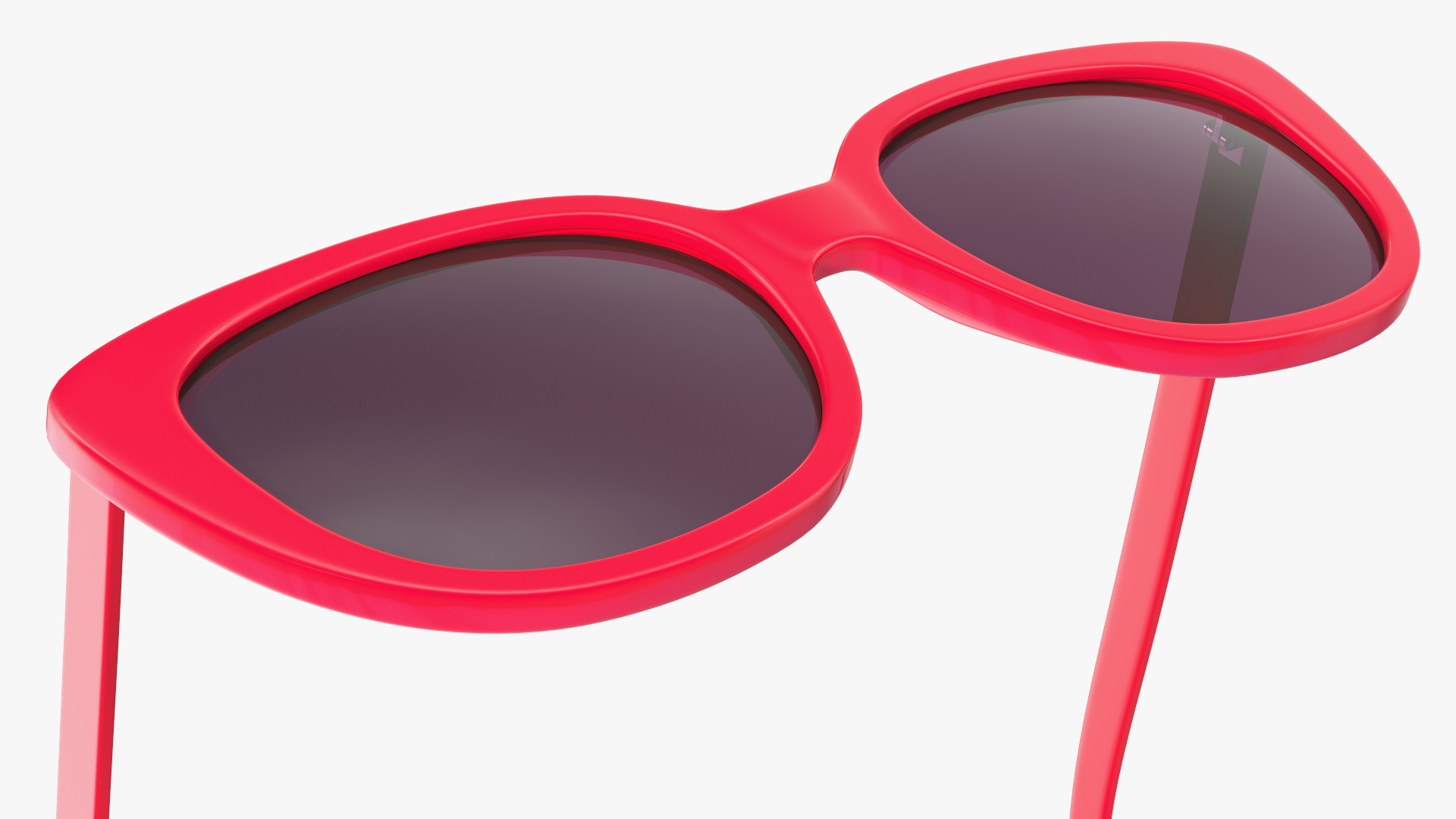 Red Cat Eye Sunglasses 3D