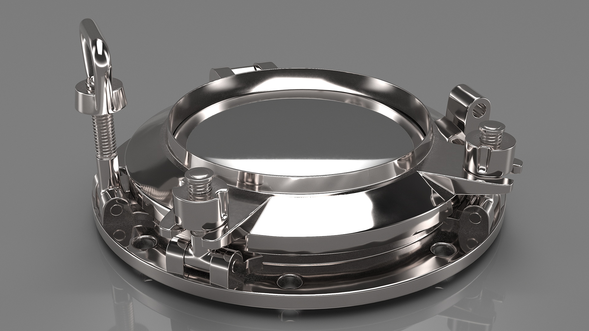 3D Ship Porthole Vintage Chrome model