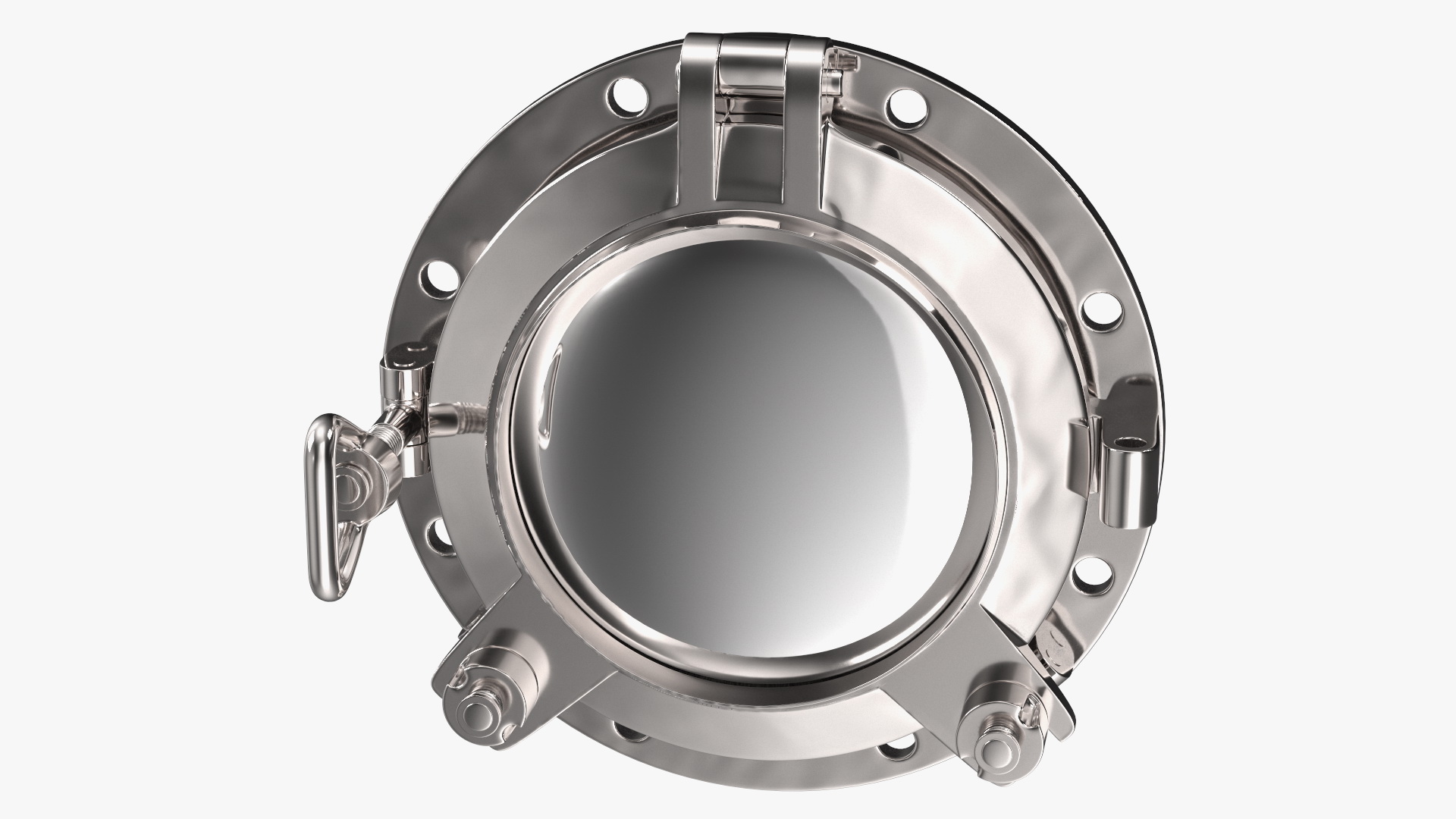 3D Ship Porthole Vintage Chrome model