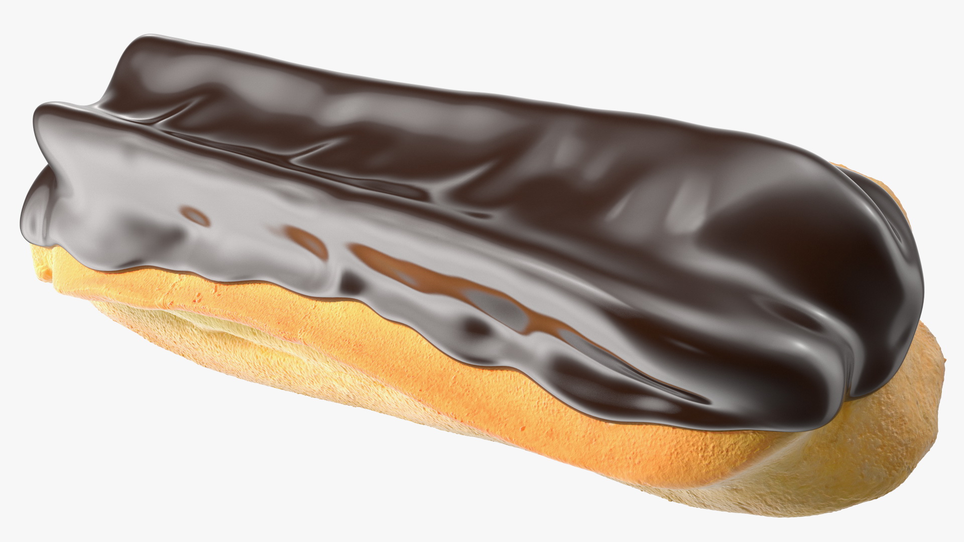3D model Eclair in Chocolate Glaze