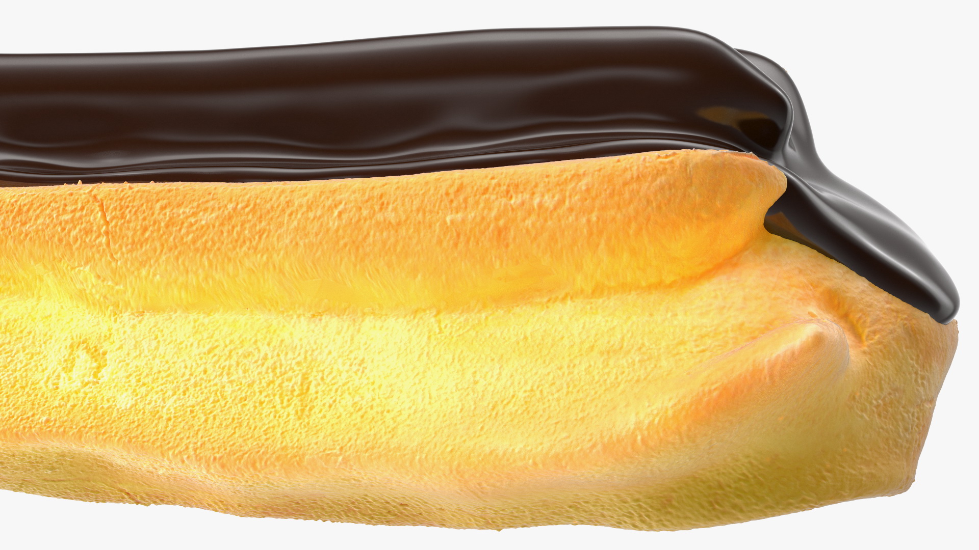 3D model Eclair in Chocolate Glaze