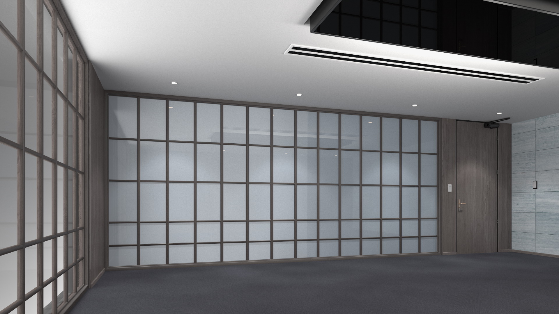 Spacious Meeting Room Empty 3D