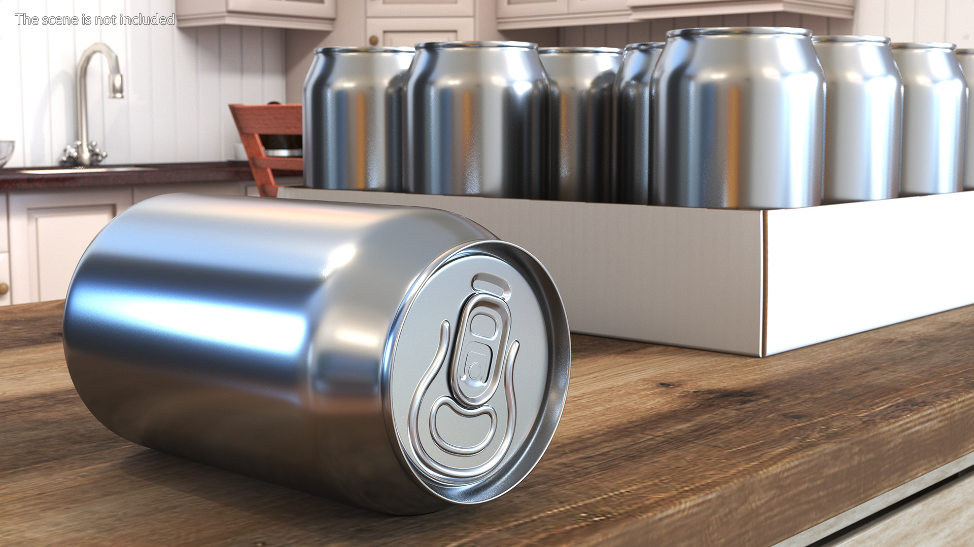 3D Pack of Case with 24 Pcs 330ml Aluminium Cans Black