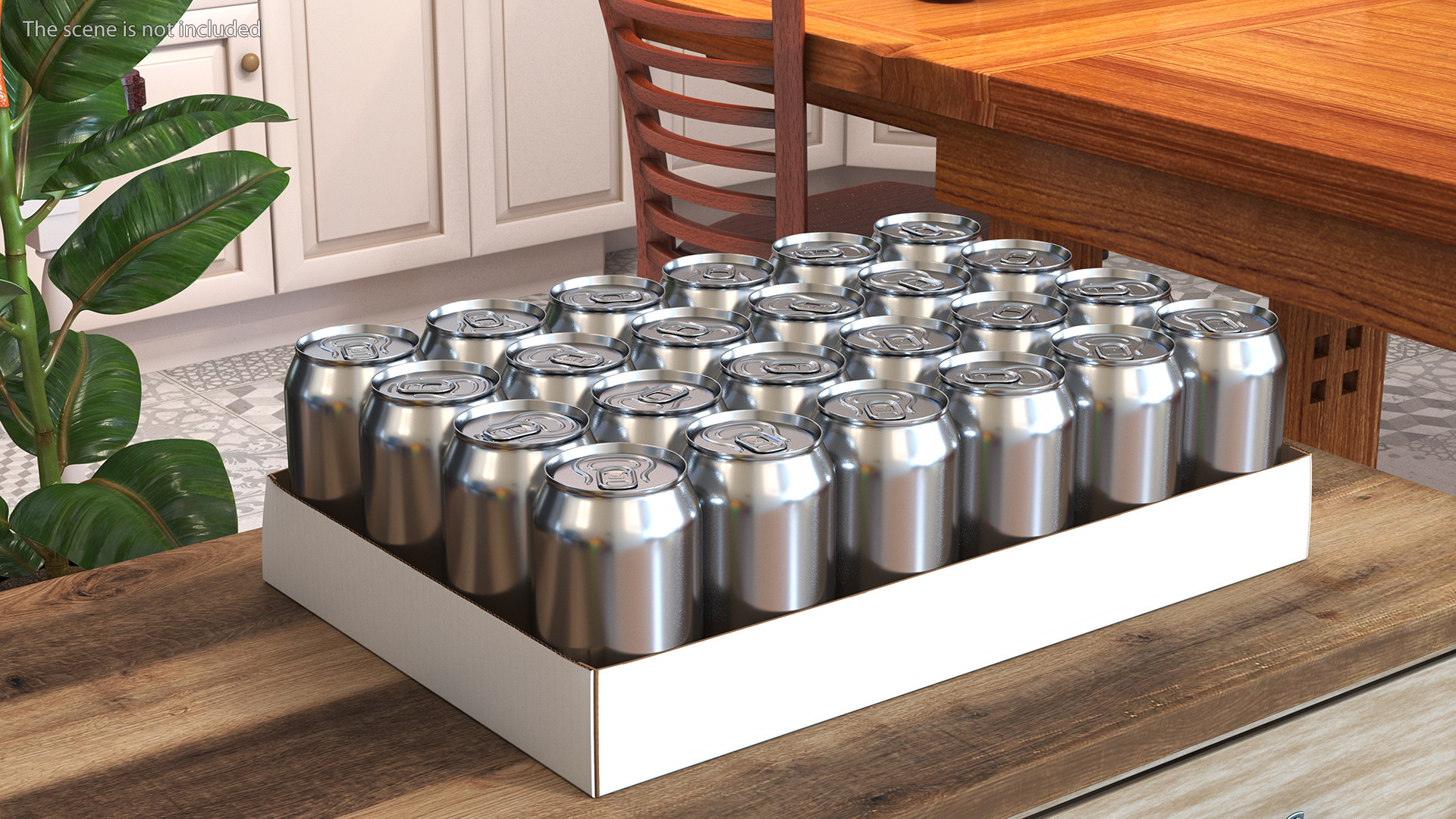 3D Pack of Case with 24 Pcs 330ml Aluminium Cans Black
