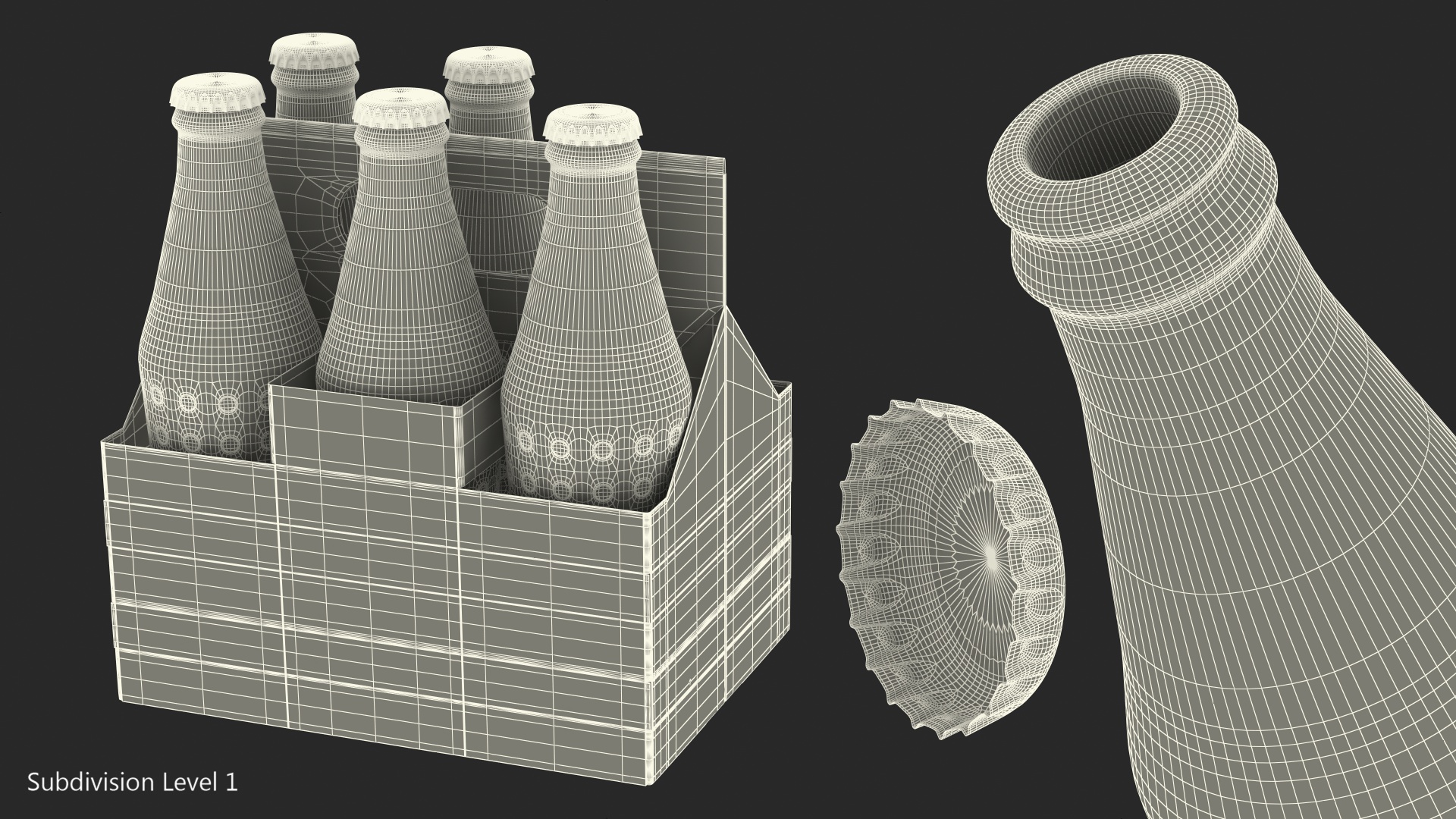3D model Green Soda Bottle Package