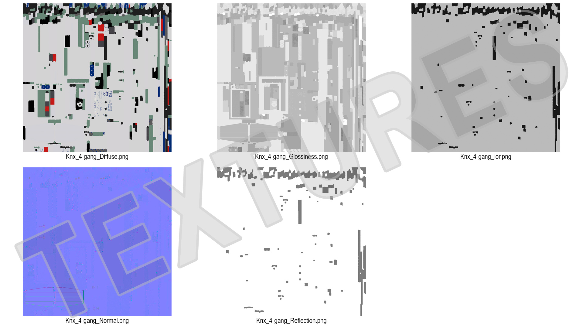 3D KNX Blind Actuator Four Gang model