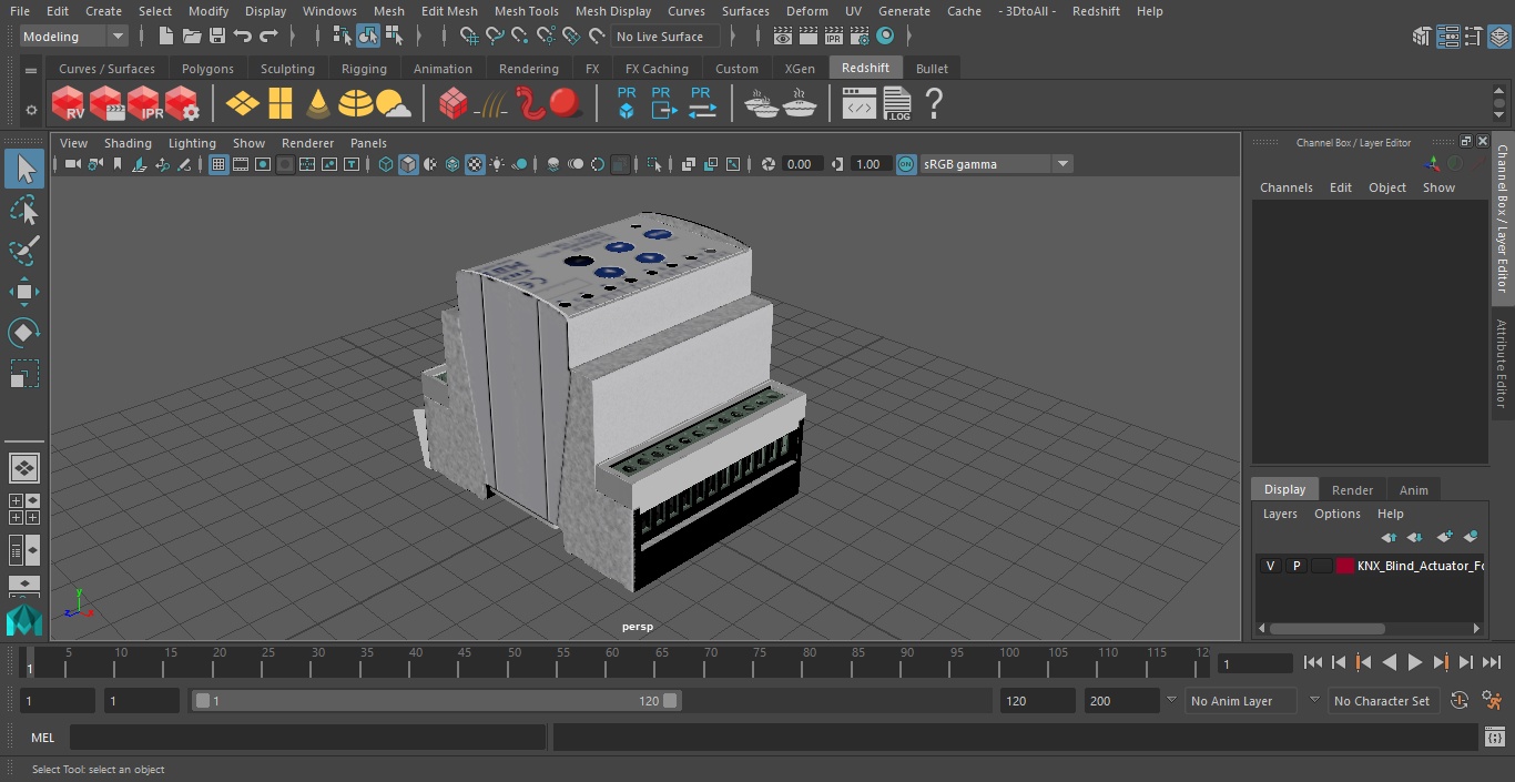 3D KNX Blind Actuator Four Gang model