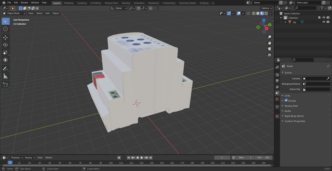 3D KNX Blind Actuator Four Gang model