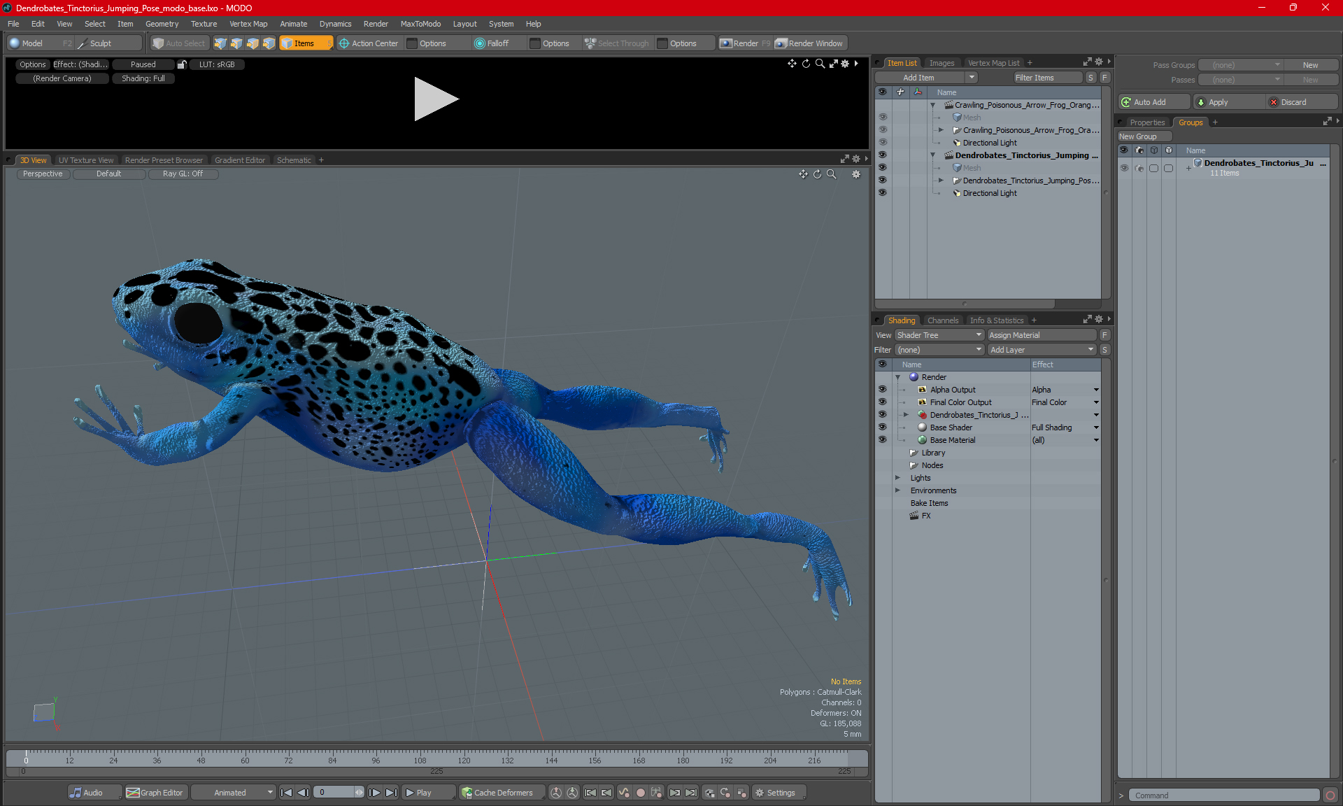 3D model Dendrobates Tinctorius Jumping Pose