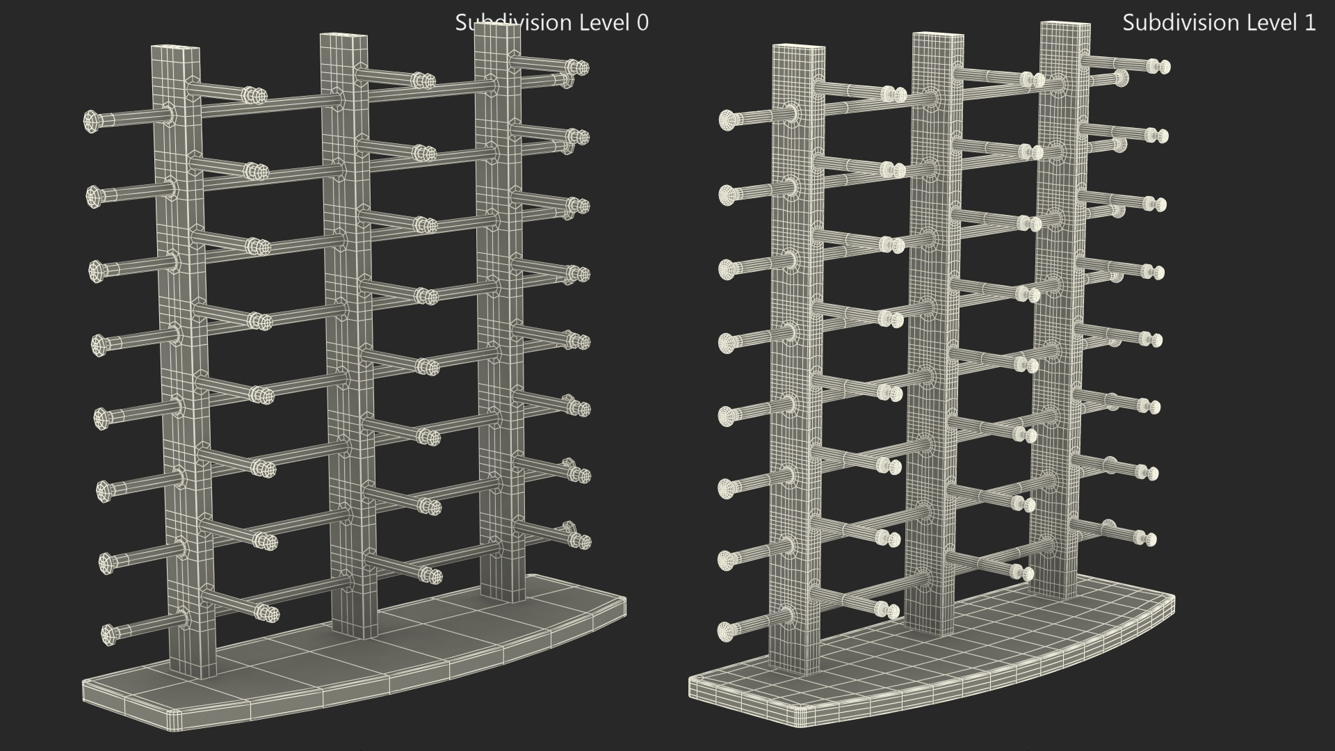 Glasses Display Stand Black 3D
