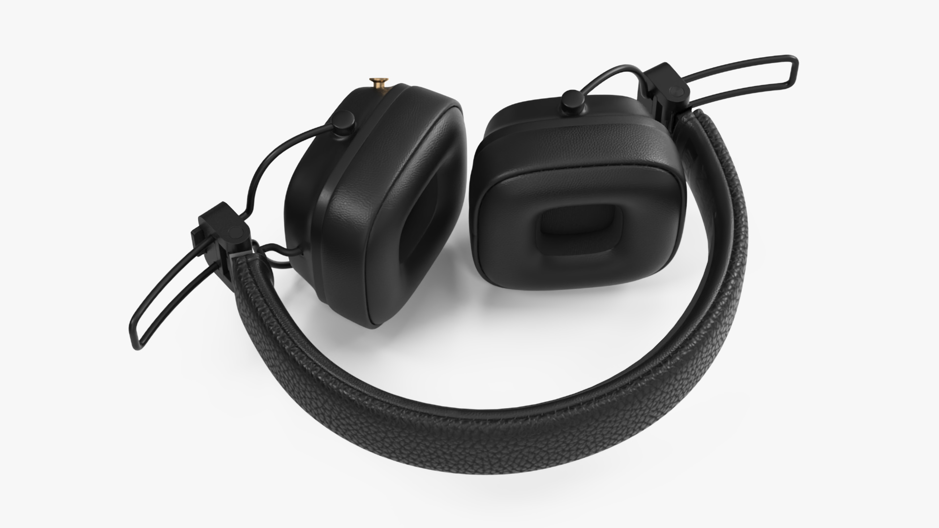 Marshall Headphones Black Rigged 3D
