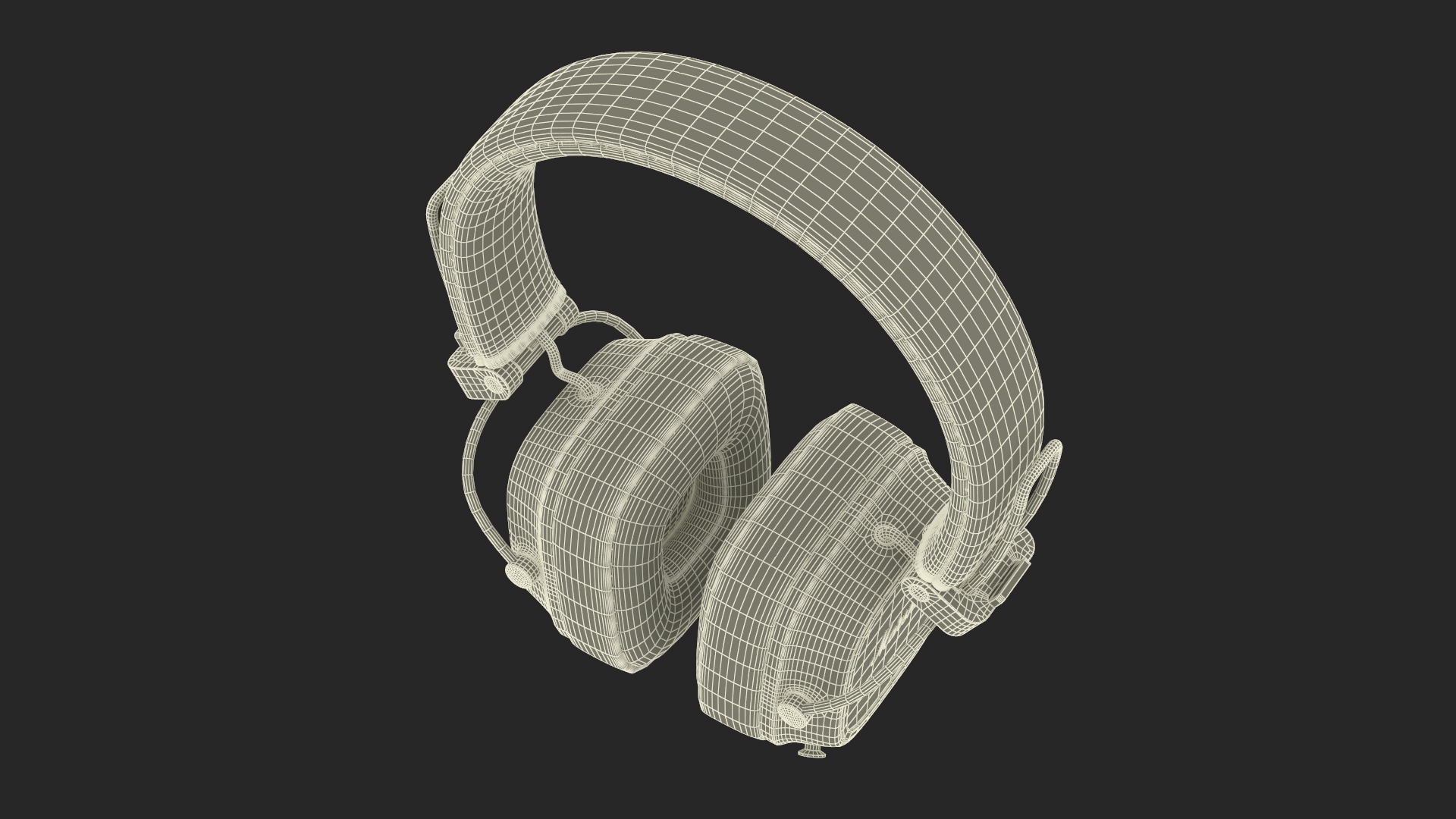 Marshall Headphones Black Rigged 3D