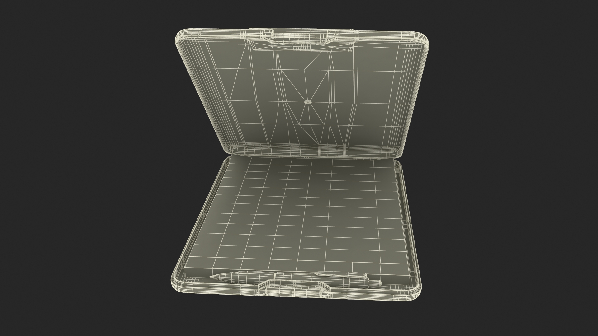 Storage Clipboard Orange Open 3D model