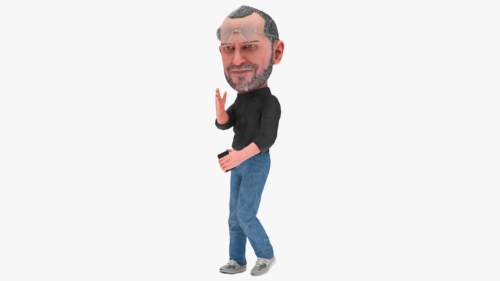 3D Steve Jobs Figure Rigged for Maya model