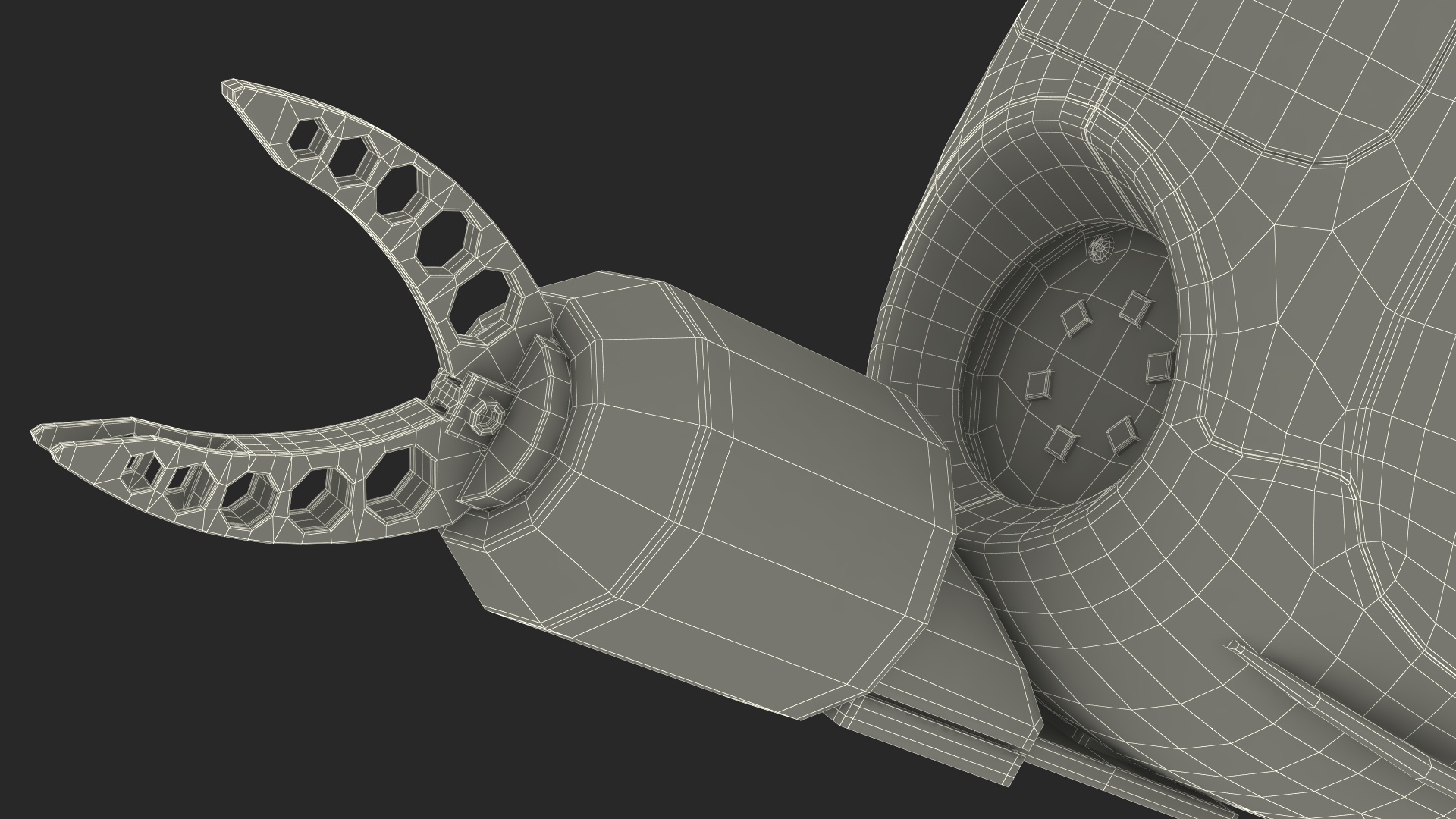 Underwater ROV with Gripper Hand Rigged 3D model