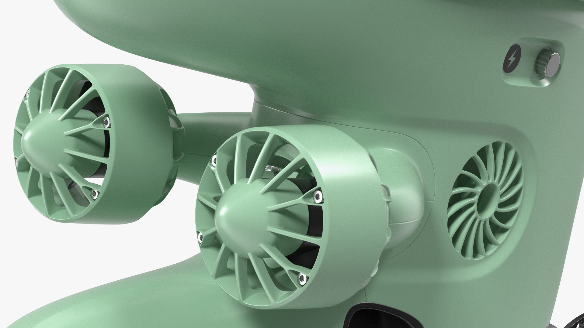Underwater ROV with Gripper Hand Rigged 3D model