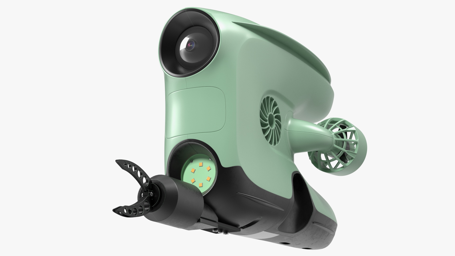 Underwater ROV with Gripper Hand Rigged 3D model