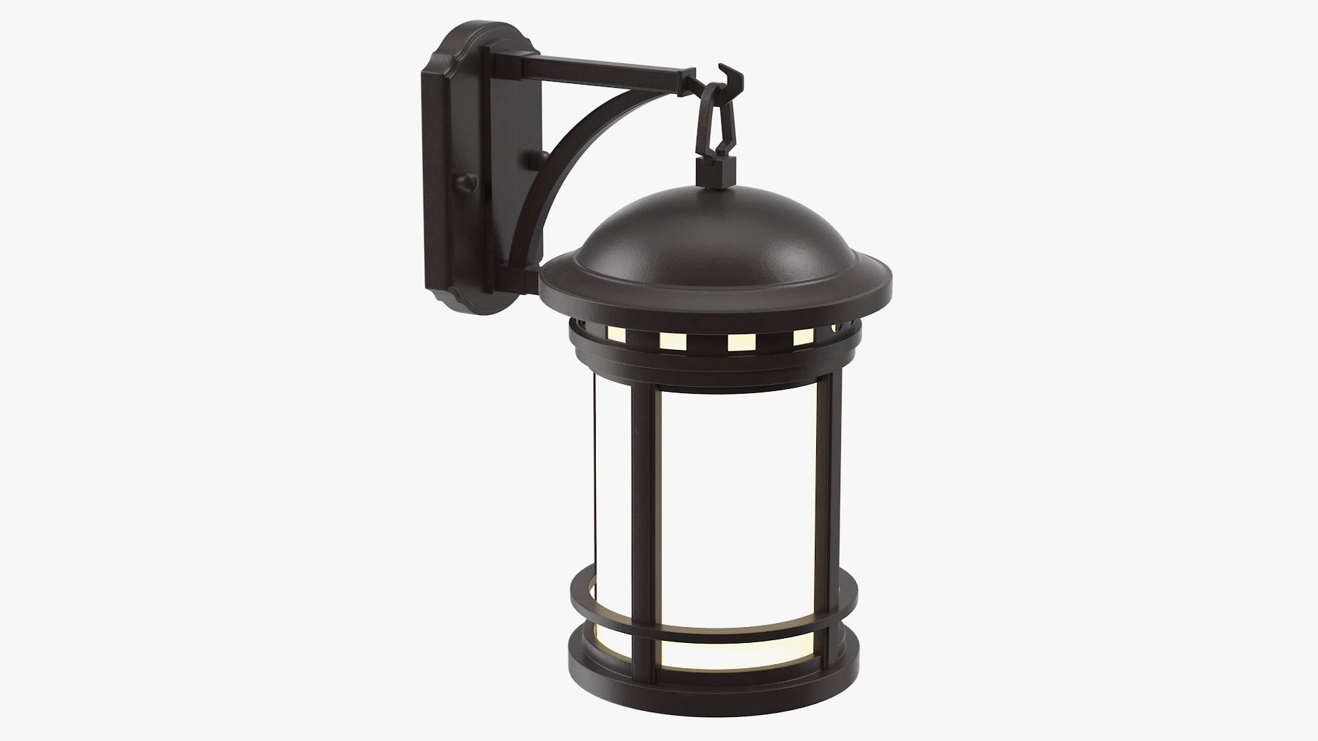 3D model Vintage Decorative Street Wall Lantern Switched On